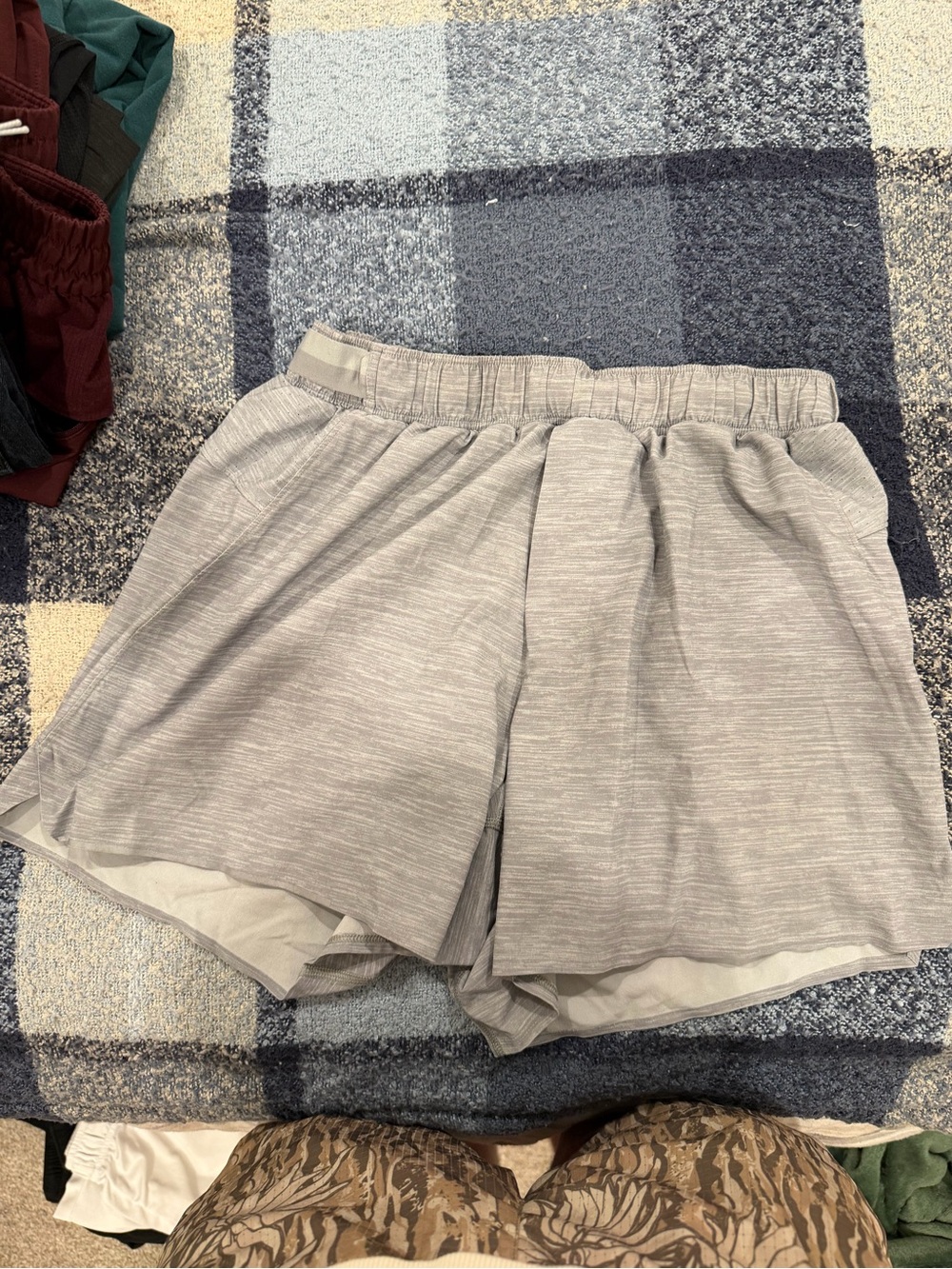 lululemon athletica Light Gray Athletic Shorts with liner